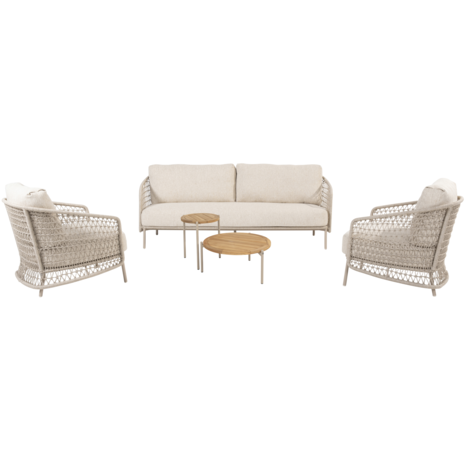 4 Seasons Outdoor Puccini stoel bank loungeset 5 delig teak latte 4 Seasons Outdoor 4 Seasons Outdoor Puccini stoel bank loungeset 5 delig teak latte 4 Seasons Outdoor