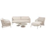 4 Seasons Outdoor Puccini stoel bank loungeset 6 delig keramiek latte 4 Seasons Outdoor