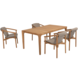 4 Seasons Outdoor Liam Tess dining tuinset 5 delig 180x100xH75 cm teak 4 Seasons Outdoor