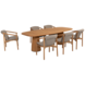 4 Seasons Outdoor Capri Tess barrel dining tuinset 7 delig 240x110xH75 teak 4 Seasons Outdoor 4 Seasons Outdoor Capri Tess barrel dining tuinset 7 delig 240x110xH75 teak 4 Seasons Outdoor