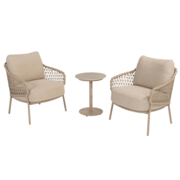 4 Seasons Outdoor Sardinia low dining bistro diningset  3 delig keramiek latte 4 Seasons Outdoor