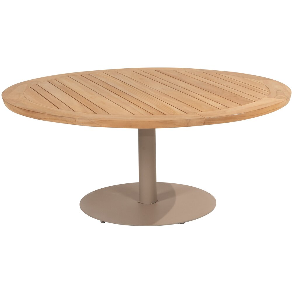 4 Seasons Outdoor Saba Sardinia low dining tuinset 8 delig 160 cm rond teak latte 4 Seasons Outdoor