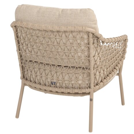 4 Seasons Outdoor Saba Sardinia low dining tuinset 7 delig 160 cm rond teak latte 4 Seasons Outdoor