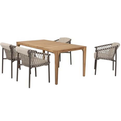 4 Seasons Outdoor Liam Allora dining tuinset 180x100xH75 cm 7-delig terre teak 4 Seasons Outdoor 4 Seasons Outdoor Liam Allora dining tuinset 180x100xH75 cm 7-delig terre teak 4 Seasons Outdoor