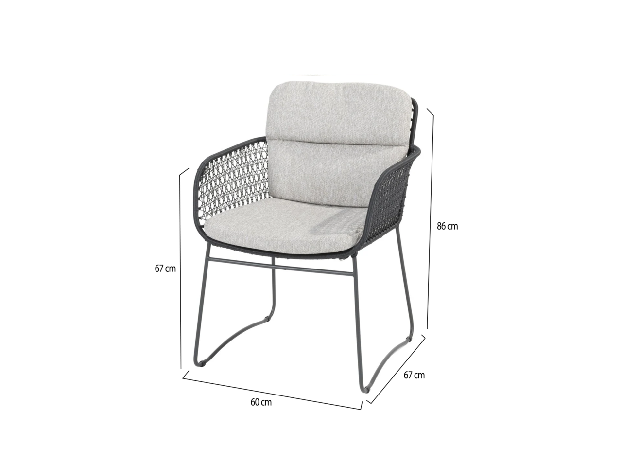 4 Seasons Outdoor Aprilla dining tuinstoel antraciet 4 Seasons Outdoor 4 Seasons Outdoor Aprilla dining tuinstoel antraciet 4 Seasons Outdoor