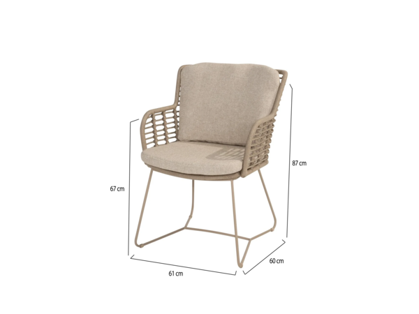 4 Seasons Outdoor Fabrice dining tuinstoel latte 4 Seasons Outdoor 4 Seasons Outdoor Fabrice dining tuinstoel latte 4 Seasons Outdoor