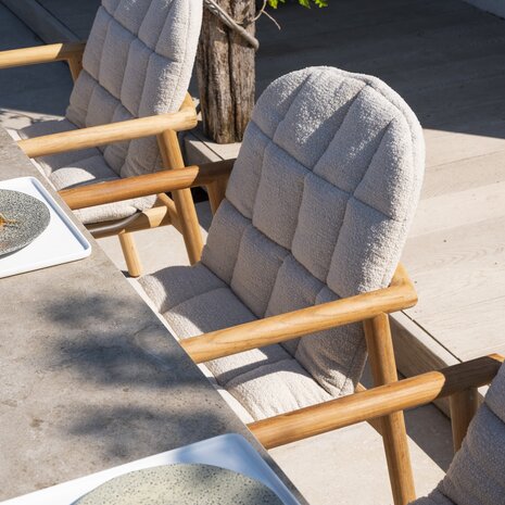 4 Seasons Outdoor Showroommodel Capri Samos barrel dining tuinset 9 delig 280x110xH75 cm 4 Seasons Outdoor