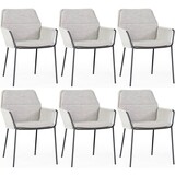 SUNS Punta dining tuinstoel naturel mixed weave camel sand SUNS set van 6 SUNS Punta dining tuinstoel naturel mixed weave camel sand SUNS set van 6