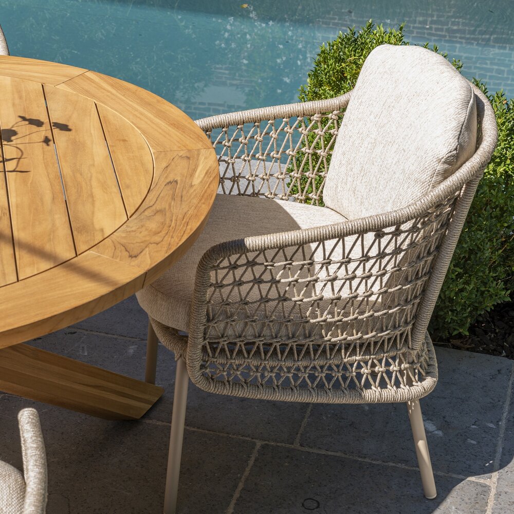 4 Seasons Outdoor Capri Puccini barrel dining tuinset 9 delig 280x110xH75 cm teak latte 4 Seasons Outdoor 4 Seasons Outdoor Capri Puccini barrel dining tuinset 9 delig 280x110xH75 cm teak latte 4 Seasons Outdoor