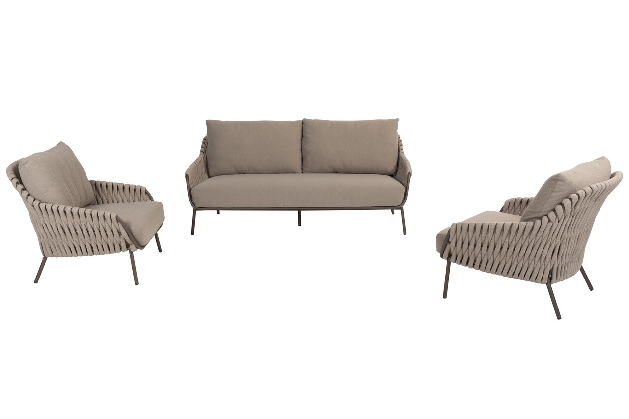 4 Seasons Outdoor Montera stoel bank loungeset 3 delig rope terre 4 Seasons Outdoor 4 Seasons Outdoor Montera stoel bank loungeset 3 delig rope terre 4 Seasons Outdoor