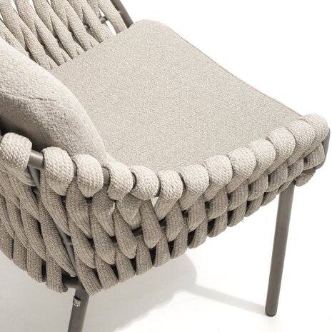 4 Seasons Outdoor Capri Montera barrel dining tuinset 7 delig 240x110xH75 cm teak terre 4 Seasons Outdoor