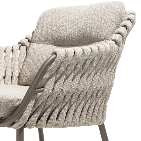 4 Seasons Outdoor Capri Montera barrel dining tuinset 7 delig 240x110xH75 cm teak terre 4 Seasons Outdoor