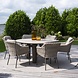 4 Seasons Outdoor Arizona Montera dining tuinset 7 delig 160 cm rond keramiek terre 4 Seasons Outdoor