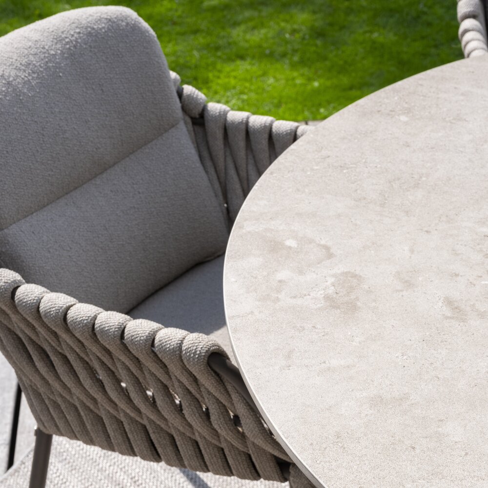 4 Seasons Outdoor Arizona Montera dining tuinset 7 delig 240x130xH75 cm pebble keramiek terre 4 Seasons Outdoor