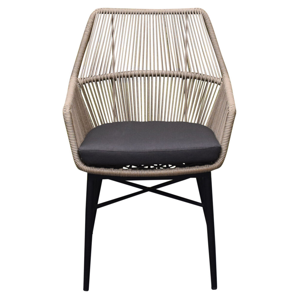 AVH-Collectie Chianti dining tuinstoel grijs rope set van 4 AVH-Collectie Chianti dining tuinstoel grijs rope set van 4