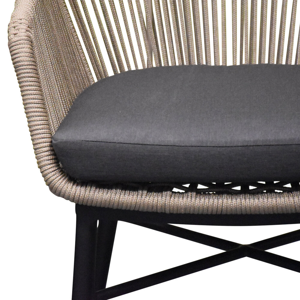 AVH-Collectie Chianti dining tuinstoel grijs rope set van 4 AVH-Collectie Chianti dining tuinstoel grijs rope set van 4