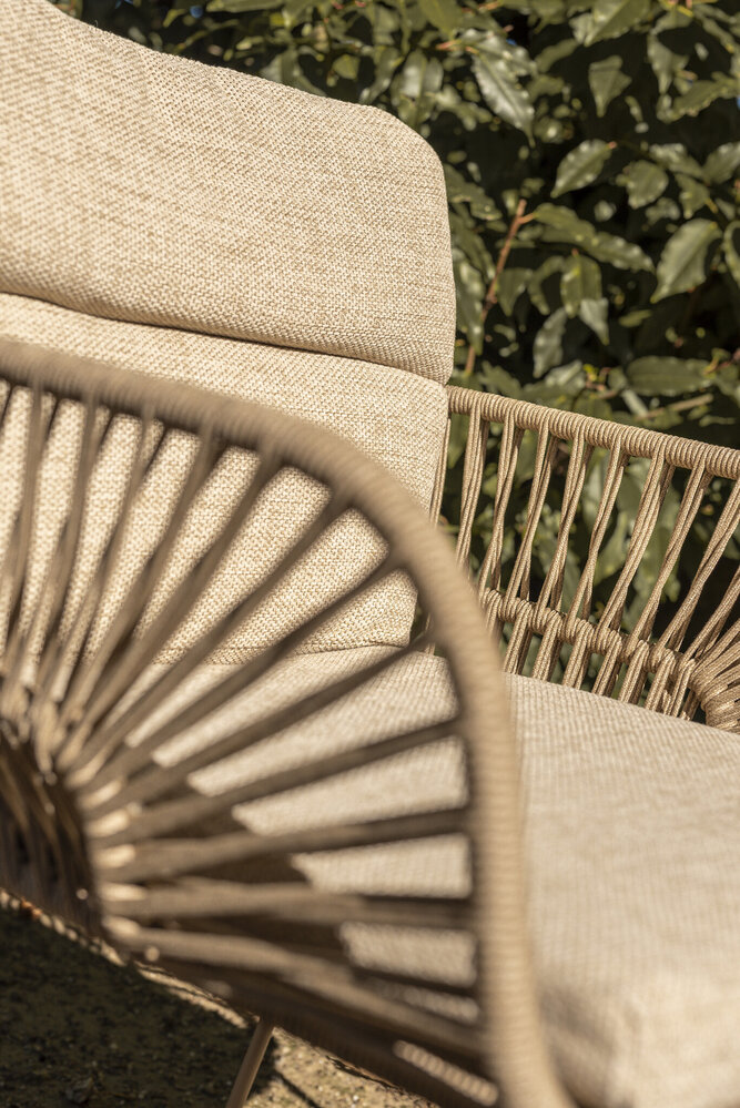 4 Seasons Outdoor Murcia dining stoel rope latte 4 Seasons Outdoor set van 6