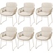 4 Seasons Outdoor Murcia dining stoel rope latte 4 Seasons Outdoor set van 6