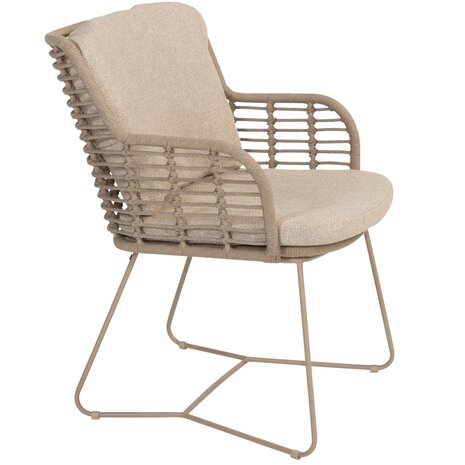 4 Seasons Outdoor Prado Fabrice dining tuinset 7 delig 160 cm rond teak latte 4 Seasons Outdoor