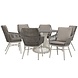 AVH-Collectie Tivoli Pasadena dining tuinset 140 cm rond 6 delig latte keramiek AVH-Collectie Tivoli Pasadena dining tuinset 140 cm rond 6 delig latte keramiek
