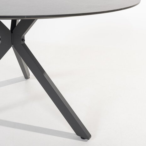 4 Seasons Outdoor Locarno Aprilla dining tuinset 7 delig 160 cm rond HPL antraciet 4 Seasons Outdoor 4 Seasons Outdoor Locarno Aprilla dining tuinset 7 delig 160 cm rond HPL antraciet 4 Seasons Outdoor