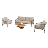 4 Seasons Outdoor Allora stoel bank loungeset 5 delig terre teak 4 Seasons Outdoor