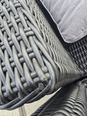 AVH-Collectie Showroommodel Manjavico hoek loungeset 7-delig zwart wicker AVH-Collectie Showroommodel Manjavico hoek loungeset 7-delig zwart wicker