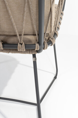 Taste 4SO Prego dining tuinstoel rope antraciet taupe Taste 4SO set van 6 Taste 4SO Prego dining tuinstoel rope antraciet taupe Taste 4SO set van 6