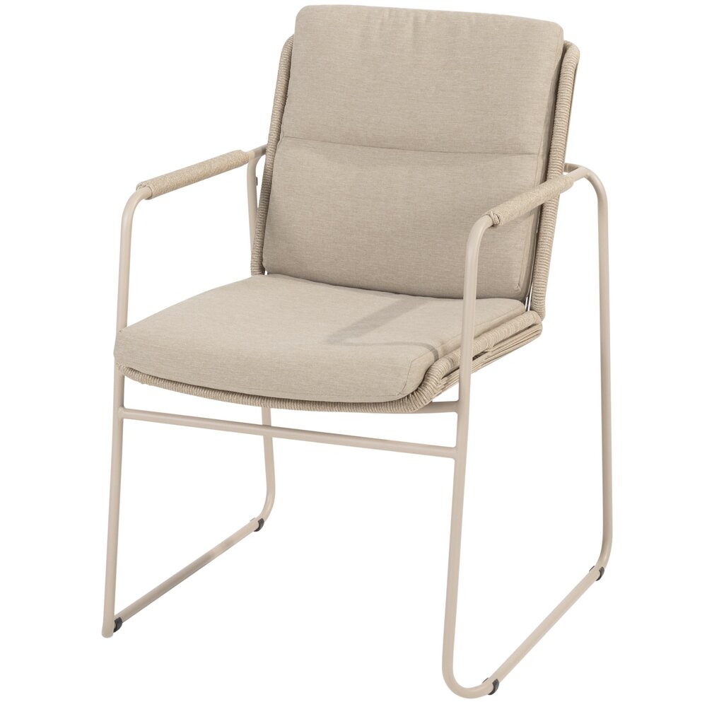 Taste 4SO Parma dining tuinstoel stapelbaar latte Taste 4SO set van 6 Taste 4SO Parma dining tuinstoel stapelbaar latte Taste 4SO set van 6