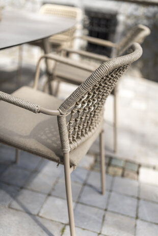 4 Seasons Outdoor Barista dining tuinstoel stapelbaar latte Taste 4SO set van 6 4 Seasons Outdoor Barista dining tuinstoel stapelbaar latte Taste 4SO set van 6