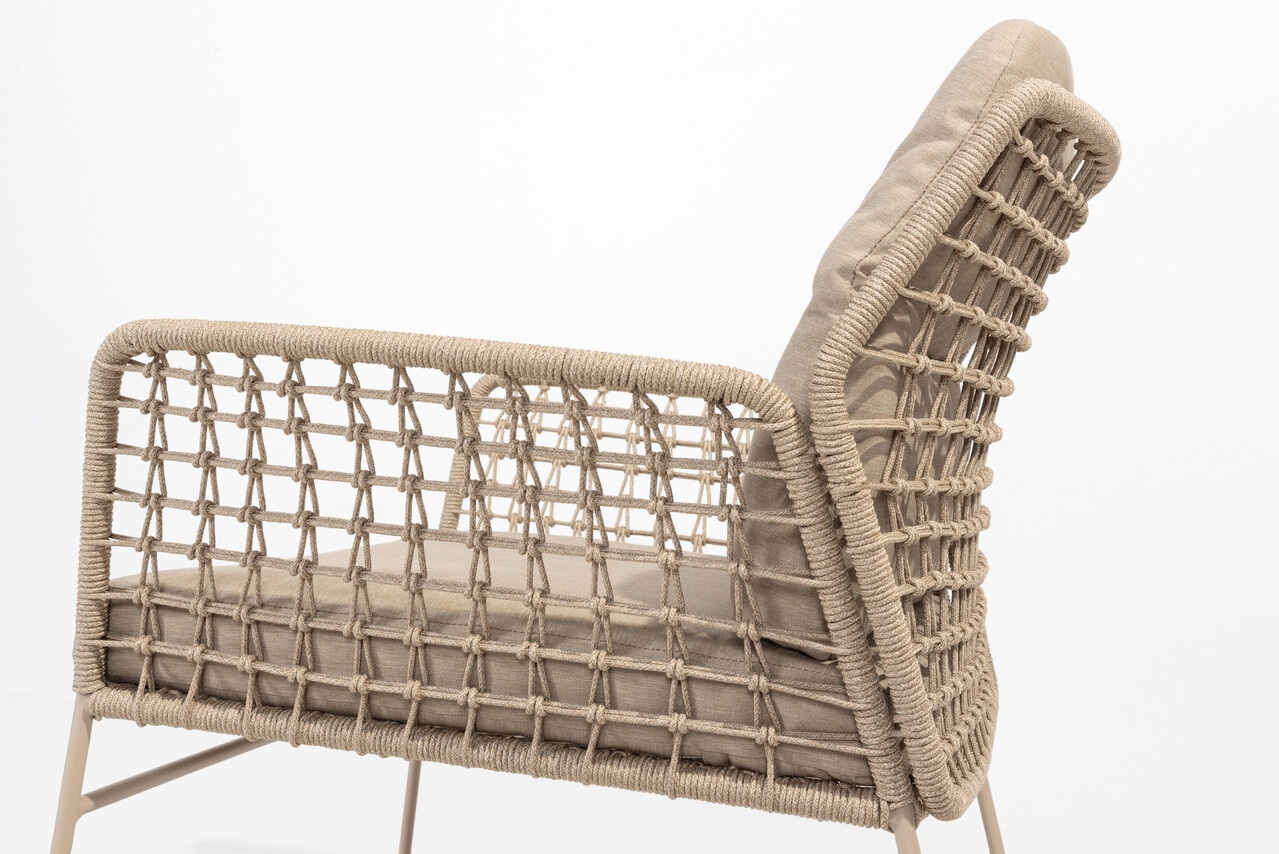 4 Seasons Outdoor Albano dining tuinstoel latte Taste 4SO set van 6