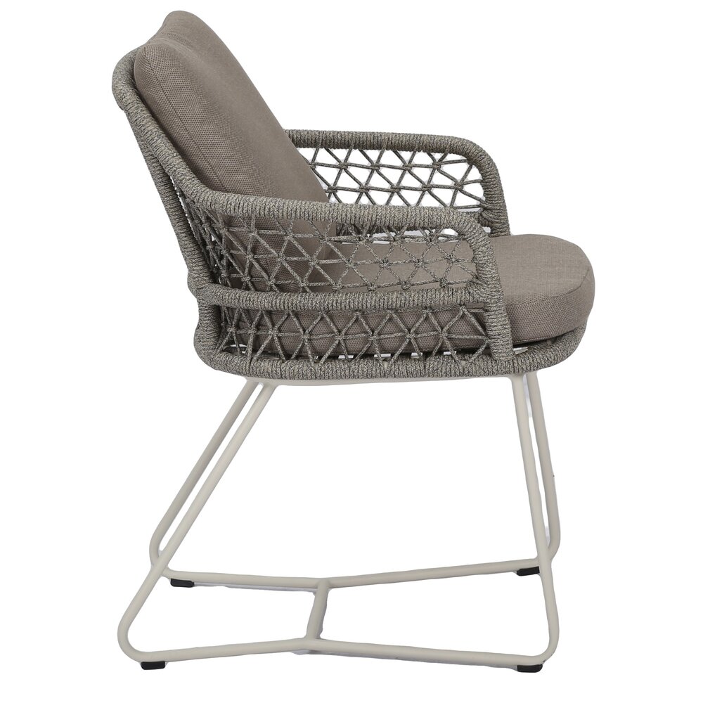 AVH-Collectie Taranto dining tuinstoel natural sand rope latte AVH-Collectie Taranto dining tuinstoel natural sand rope latte