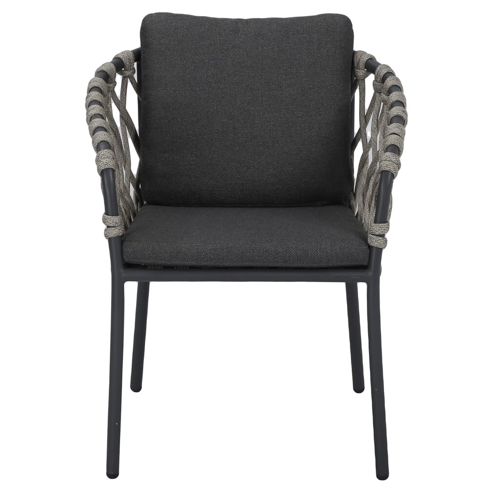 AVH-Collectie Amalfi dining tuinstoel antraciet aluminium rope AVH-Collectie Amalfi dining tuinstoel antraciet aluminium rope