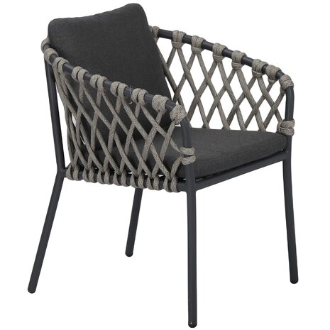 AVH-Collectie Amalfi dining tuinstoel antraciet aluminium rope AVH-Collectie Amalfi dining tuinstoel antraciet aluminium rope