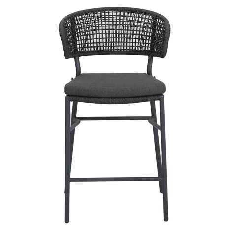 AVH-Collectie Modena barstoel antraciet rope aluminium stapelbaar AVH-Collectie Modena barstoel antraciet rope aluminium stapelbaar