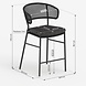 AVH-Collectie Modena barstoel antraciet rope aluminium stapelbaar AVH-Collectie Modena barstoel antraciet rope aluminium stapelbaar