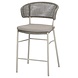 AVH-Collectie Modena barstoel natural sand rope aluminium stapelbaar AVH-Collectie Modena barstoel natural sand rope aluminium stapelbaar