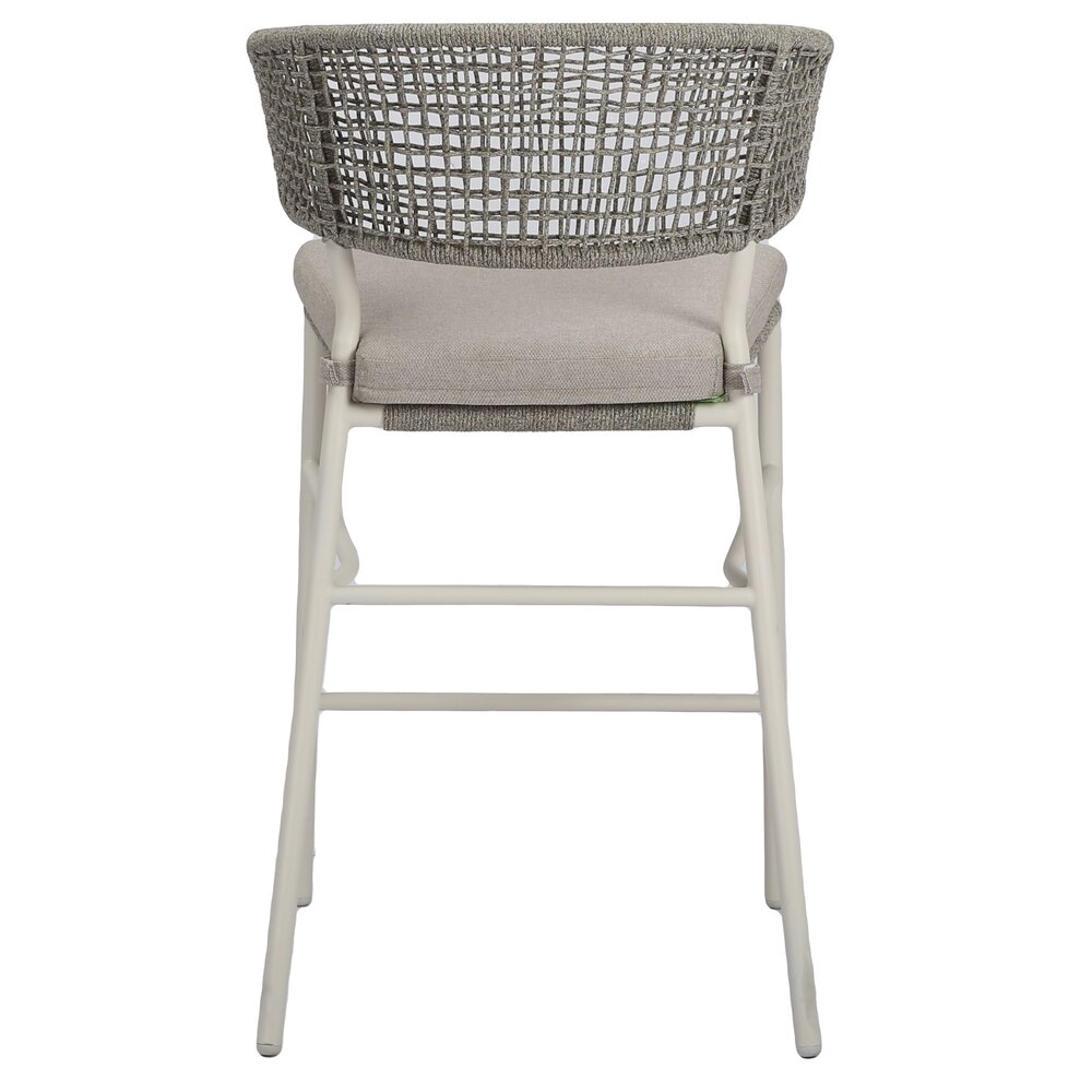 AVH-Collectie Modena barstoel natural sand rope aluminium stapelbaar AVH-Collectie Modena barstoel natural sand rope aluminium stapelbaar