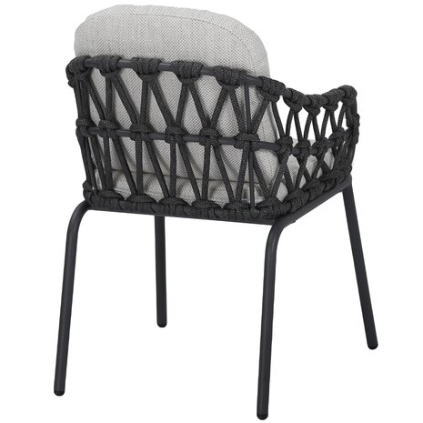 AVH-Collectie Matera dining tuinstoel antraciet rope AVH-Collectie Matera dining tuinstoel antraciet rope