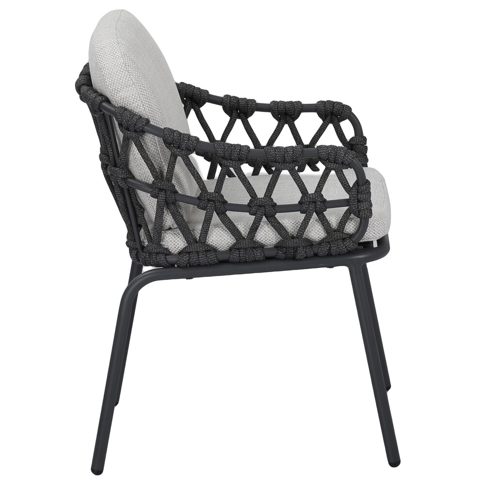 AVH-Collectie Matera dining tuinstoel antraciet rope AVH-Collectie Matera dining tuinstoel antraciet rope