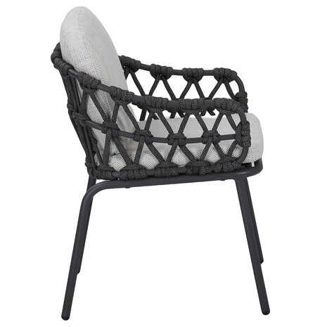 AVH-Collectie Matera dining tuinstoel antraciet rope AVH-Collectie Matera dining tuinstoel antraciet rope