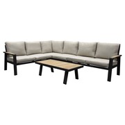 AVH-Collectie Lola hoek loungeset 5-delig aluminium antraciet