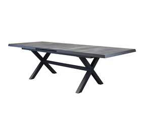 AVH-Collectie Showroommodel San Diego uitschuifbare dining tuintafel 204-264x100xH74 cm met kruispoot antraciet AVH-Collectie Showroommodel San Diego uitschuifbare dining tuintafel 204-264x100xH74 cm met kruispoot antraciet