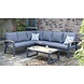 AVH-Collectie Costa Rica hoek loungeset 4 delig aluminium antraciet AVH-Collectie Costa Rica hoek loungeset 4 delig aluminium antraciet