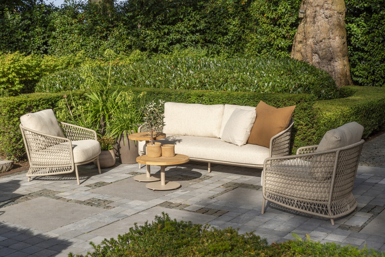 4 Seasons Outdoor Puccini stoel bank loungeset 4 delig rope latte 4 Seasons Outdoor 4 Seasons Outdoor Puccini stoel bank loungeset 4 delig rope latte 4 Seasons Outdoor
