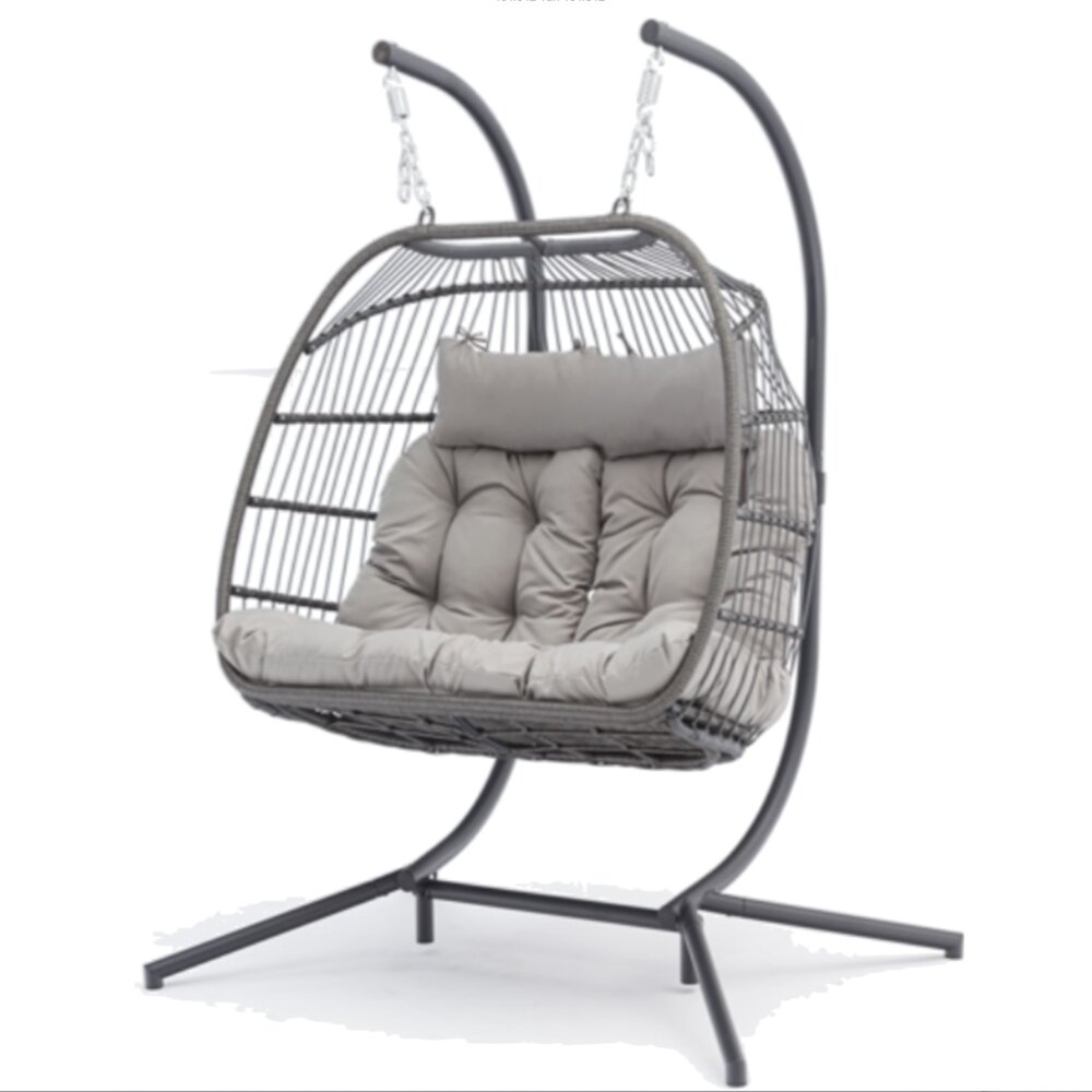 AVH-Collectie La Brisa hangstoel 2 persoons grijs