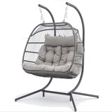 AVH-Collectie La Brisa hangstoel 2 persoons grijs AVH-Collectie La Brisa hangstoel 2 persoons grijs