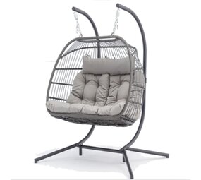 AVH-Collectie La Brisa hangstoel 2 persoons grijs