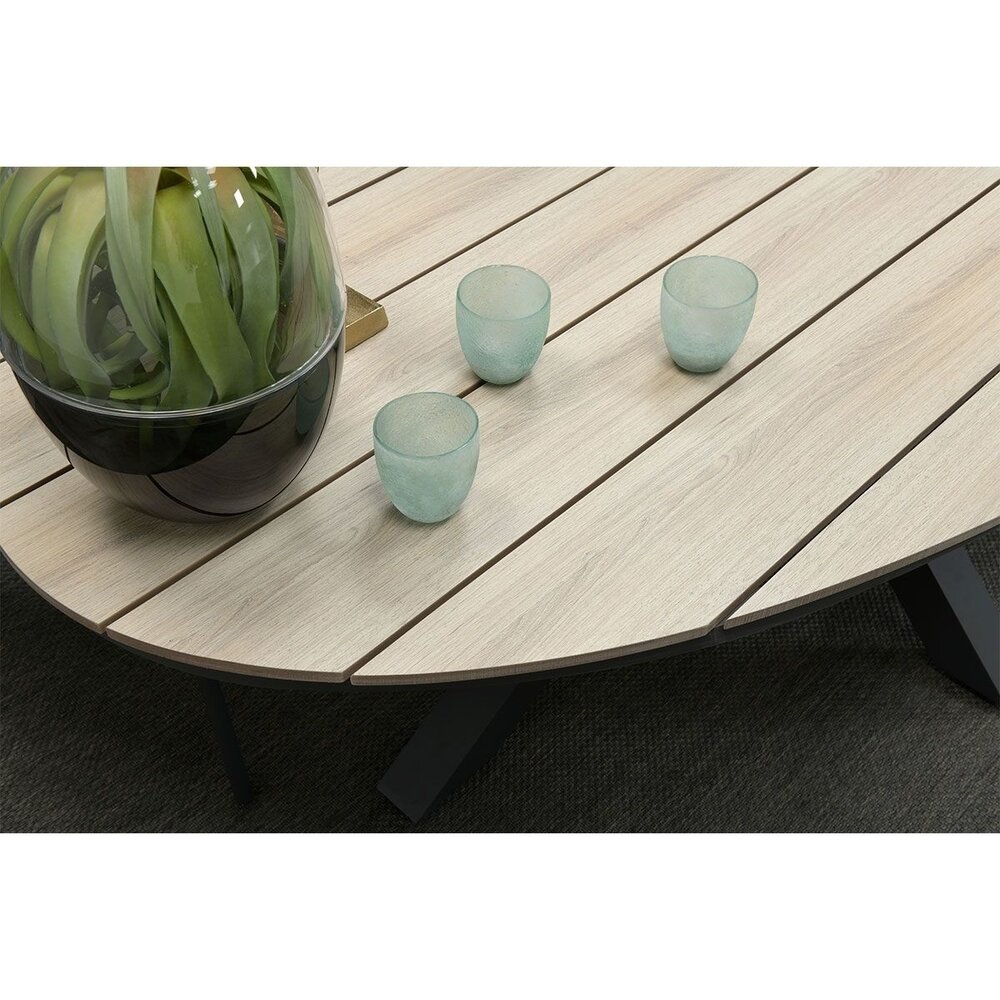 AVH-Collectie Apollo Salvador dining tuinset ovaal 220x115xH75 cm 7 delig polywood rope