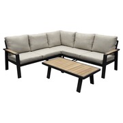 AVH-Collectie Lola hoek loungeset 4-delig aluminium antraciet